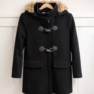 Women's Black Toggle Coat